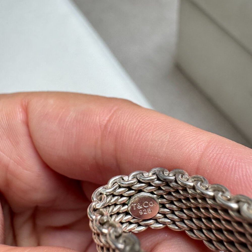 Tiffany & Co. Silver Mesh Ring - Picture 4 of 6